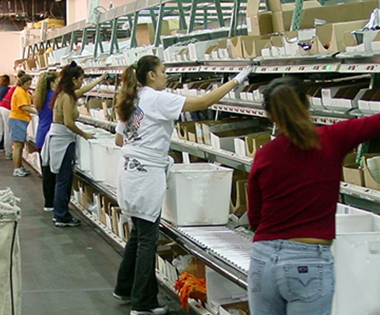 Pick-to-light for order picking and fulfillment.